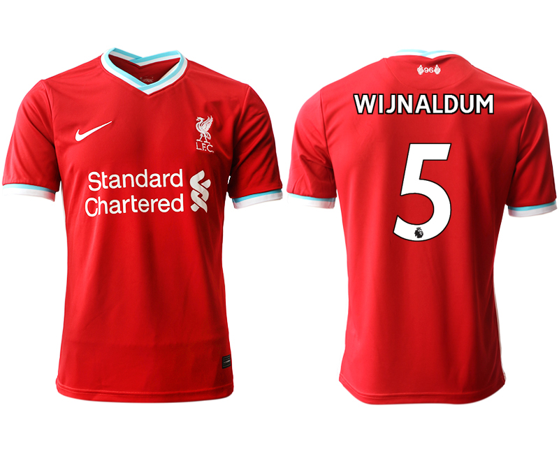 Men 2020-2021 club Liverpool home aaa version #5 red Soccer Jerseys